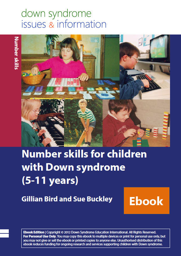 Number Skills for Children with Down Syndrome (5-11 years) - PDF Ebook – DSE Store