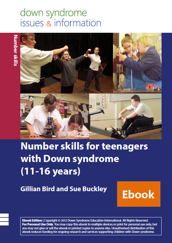 Number Skills for Teenagers with Down Syndrome (11-16 years) - PDF Ebook