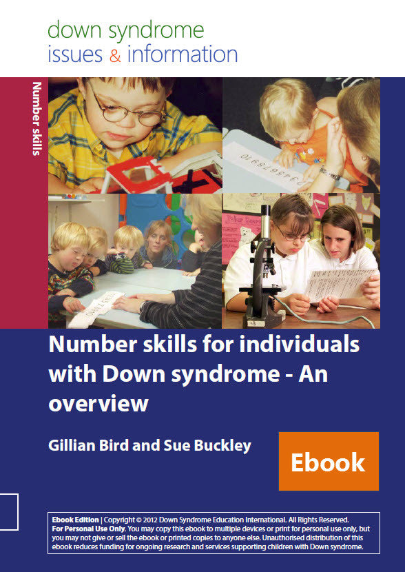 Number Skills for Individuals with Down Syndrome - An Overview - PDF E – DSE Store