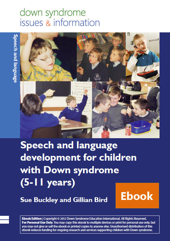 Speech and Language Development for Children with Down Syndrome (5-11 ...