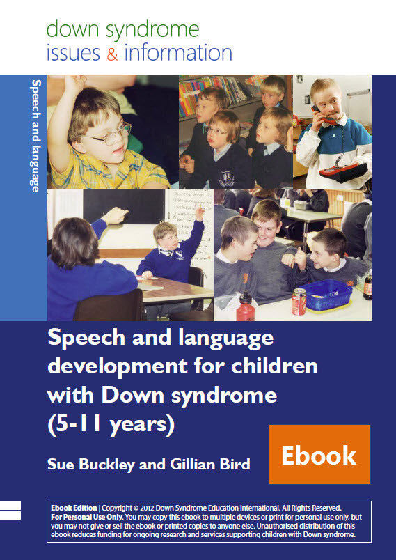 Speech and Language Development for Children with Down Syndrome (5-11 years) - PDF Ebook